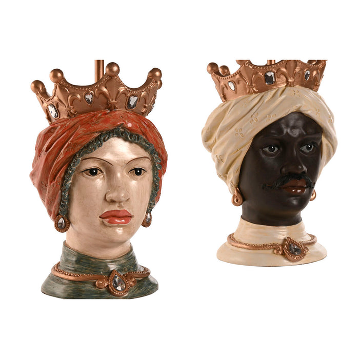 Desk lamp Home ESPRIT Multicolour Resin 26 x 26 x 43 cm (2 Units)