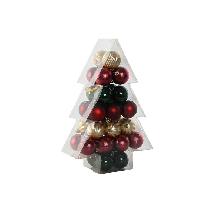 Christmas Baubles Home ESPRIT Red Green Polyethylene 28 x 12 x 42 cm (34 Pieces)