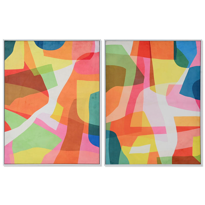 Canvas Home ESPRIT Velvet Canvas 63 x 3 x 83 cm