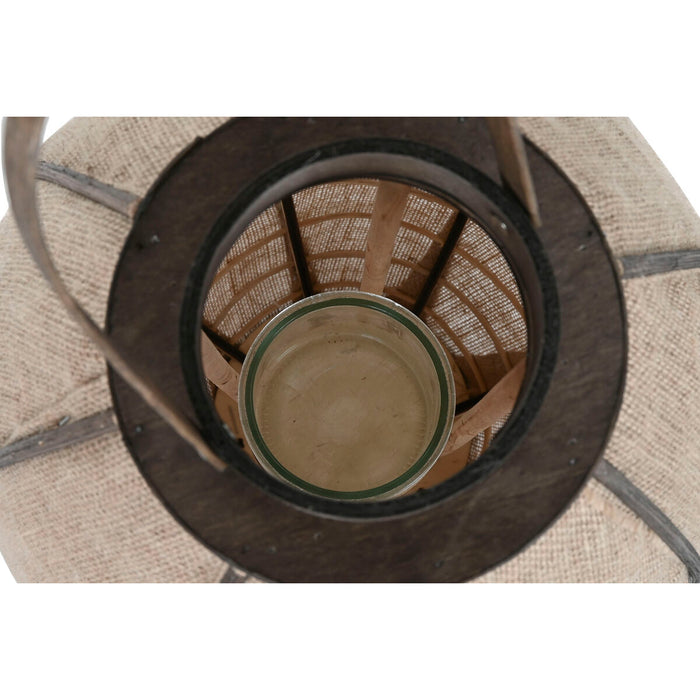 Candleholder Home ESPRIT Natural Jute Bamboo 37 x 37 x 70 cm