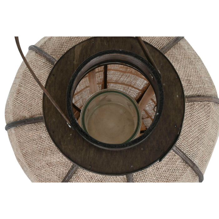 Candleholder Home ESPRIT Natural Jute Bamboo 33 x 33 x 61,5 cm