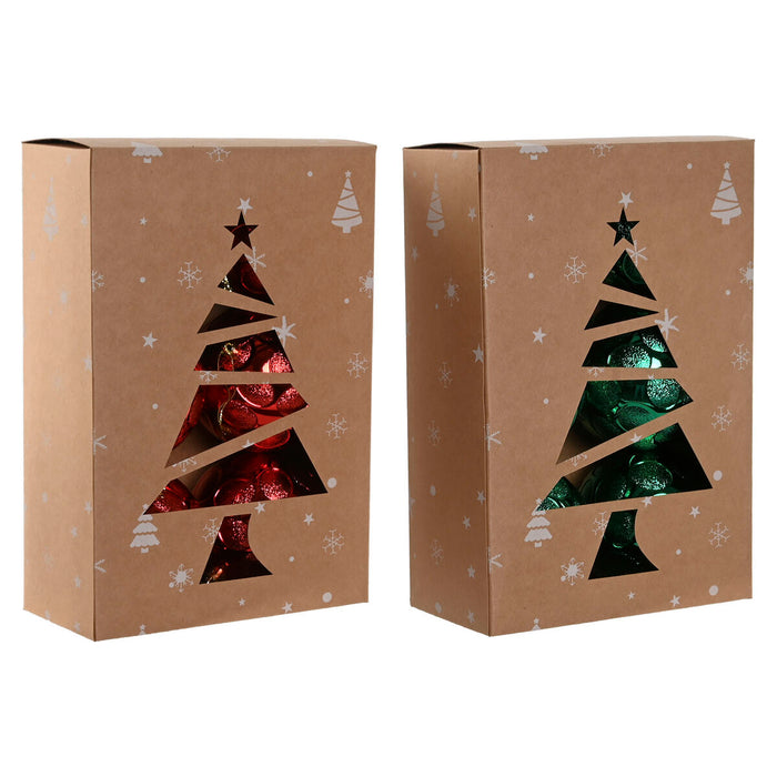 Christmas Baubles Home ESPRIT Red Green PVC 20 x 10 x 30 cm (2 Units)