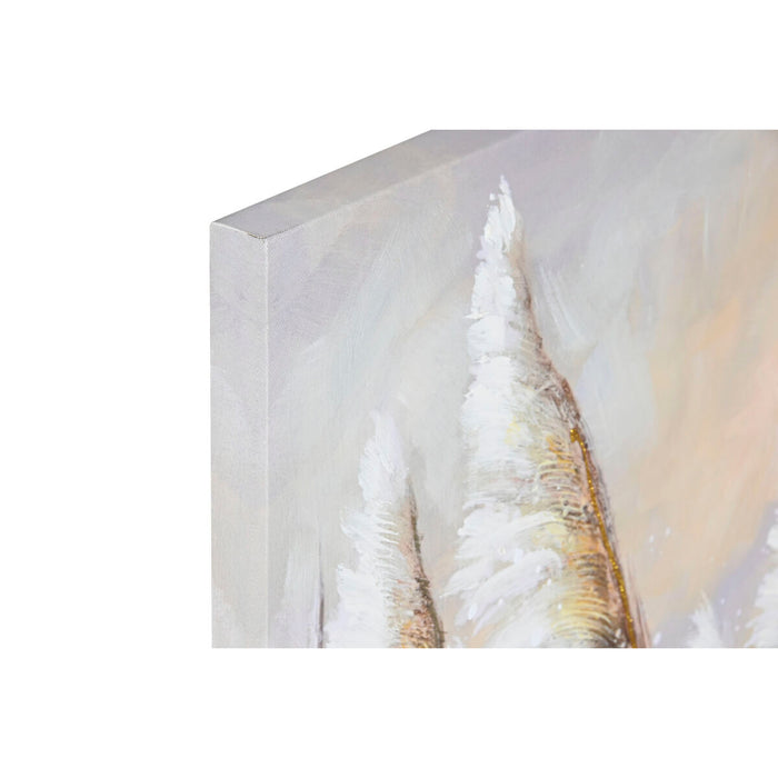 Canvas Home ESPRIT Canvas MDF Wood 80 x 3 x 80 cm