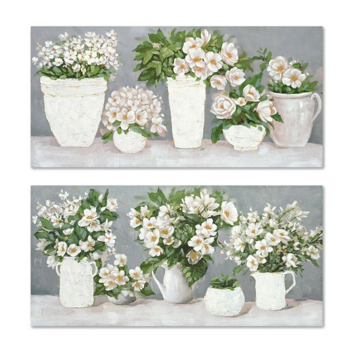 Canvas Home ESPRIT Canvas MDF Wood 140 x 3 x 70 cm