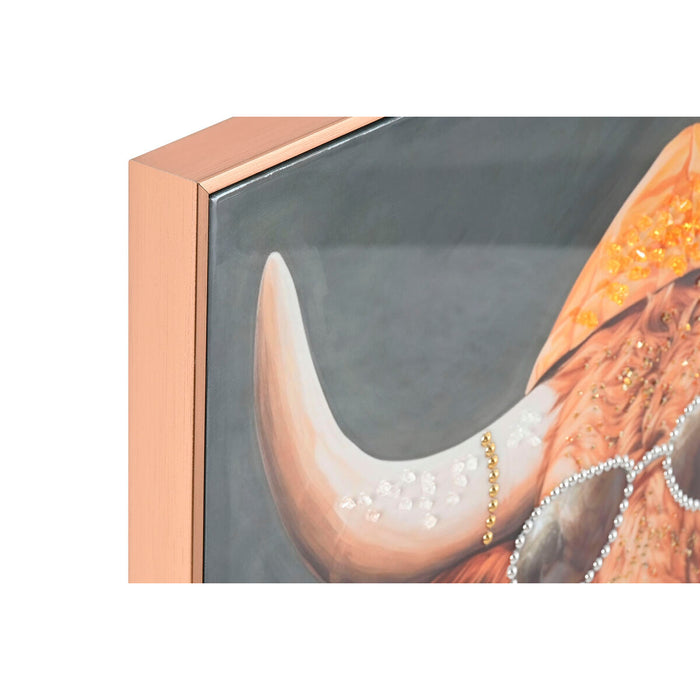 Canvas Home ESPRIT Canvas MDF Wood 82 x 4,5 x 82 cm