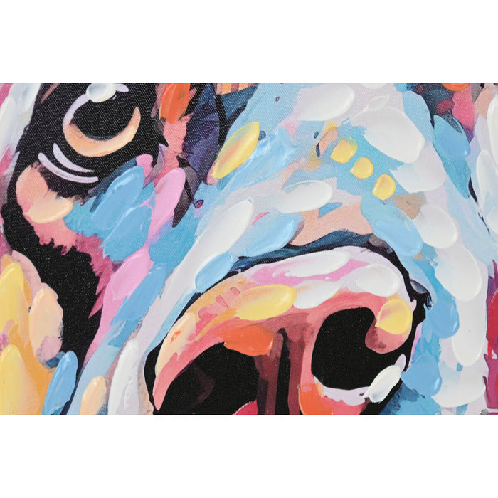 Canvas Home ESPRIT Canvas MDF Wood 80 x 3 x 80 cm