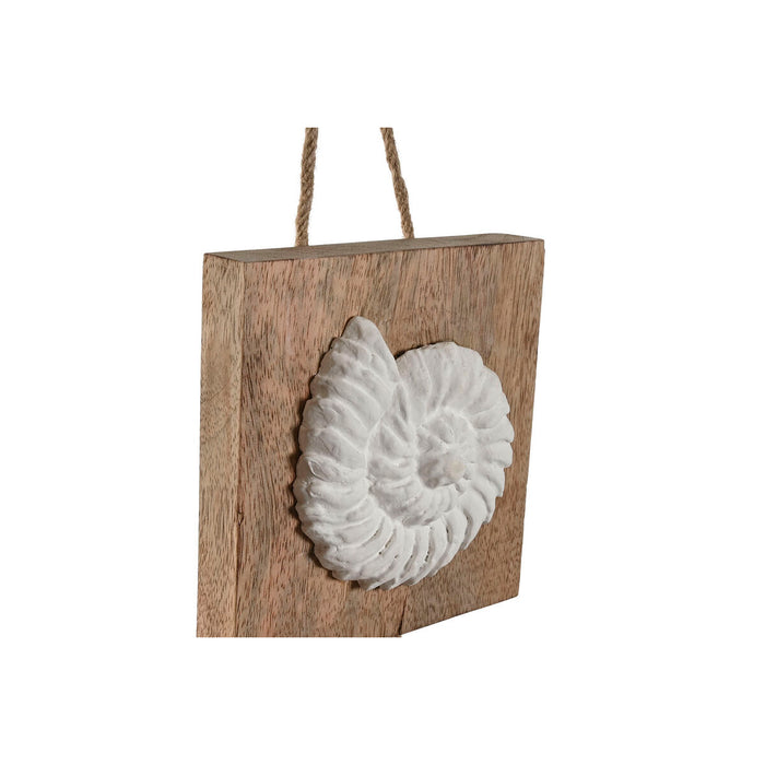 Hanging decoration Home ESPRIT White Natural Mediterranean 15,5 x 4 x 80 cm (2 Units)