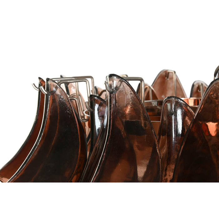 Ceiling Light Home ESPRIT Brown Silver Crystal Steel 25 W 80 x 80 x 80 cm