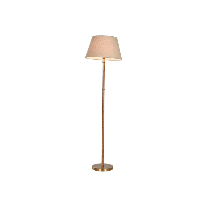 Floor Lamp Home ESPRIT Beige Golden Natural 50 W 220 V 42 x 42 x 154 cm