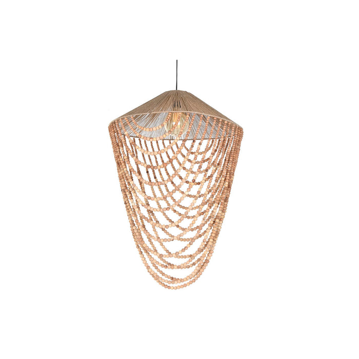 Ceiling Light Home ESPRIT Light brown Jute Wood 67 x 67 x 100 cm