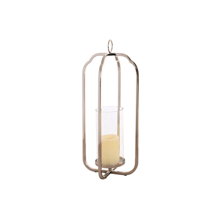 Candleholder Home ESPRIT Silver Crystal Steel 21 x 21 x 49 cm