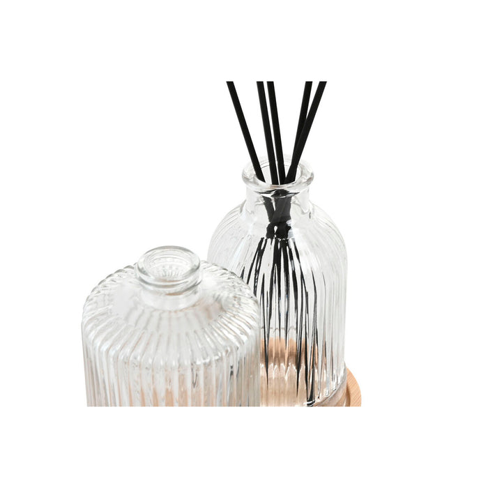 Bath Set Home ESPRIT Black Transparent Bamboo Crystal Modern 3 Pieces