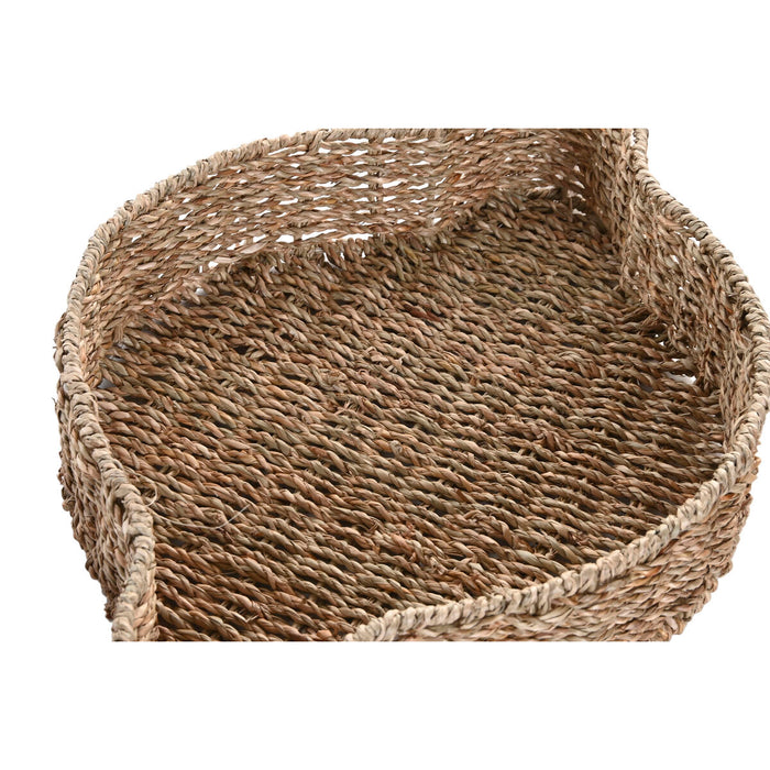 Centerpiece Home ESPRIT Green Natural Metal Natural Fibre 33 X 32 X 8 CM (2 Units)