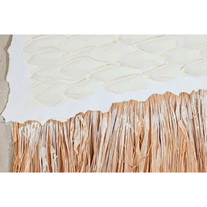 Canvas Home ESPRIT White Natural Boho 82 x 4,5 x 82 cm (2 Units)