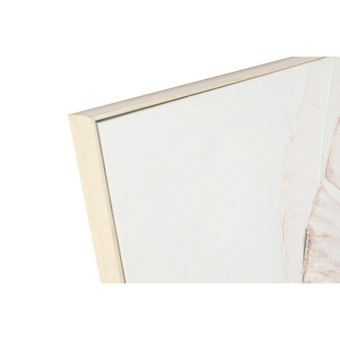 Canvas Home ESPRIT White Beige Sheets Scandinavian 102,5 X 5,5 X 152,5 CM