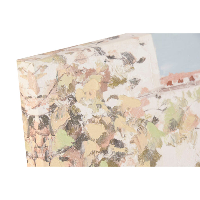 Canvas Home ESPRIT White Green City Cottage 60 x 3,5 x 90 cm (2 Units)