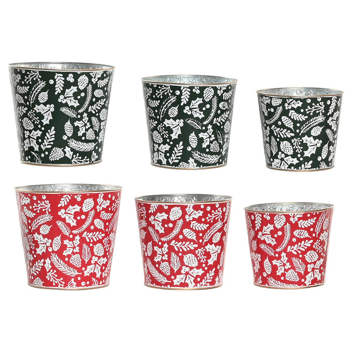 Christmas Decorations Set Home ESPRIT Red Green Christmas 21 x 21 x 19 cm (2 Units)