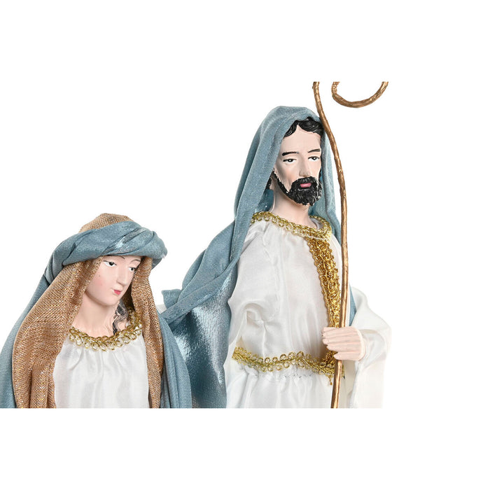Christmas nativity set Home ESPRIT Blue White 27 x 24 x 50 cm