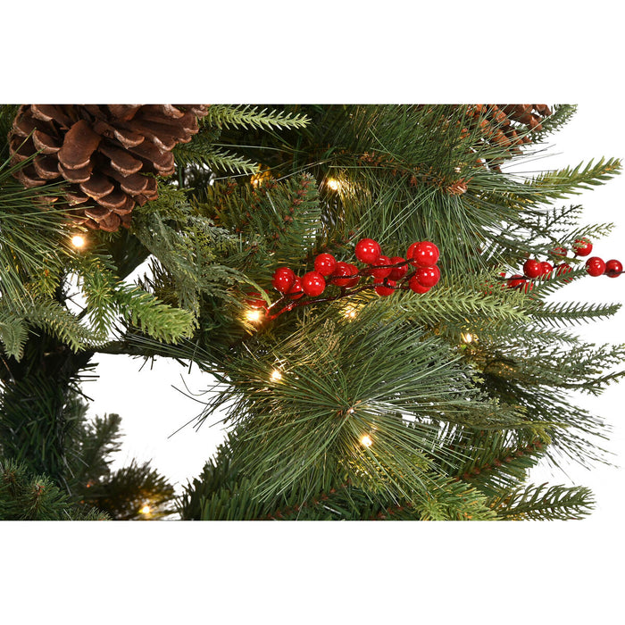 Christmas Tree Home ESPRIT Red Green PVC 120 x 120 x 210 cm