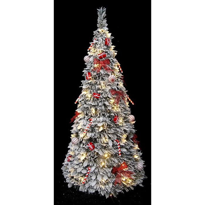 Christmas Tree Home ESPRIT White Red PVC Snowfall