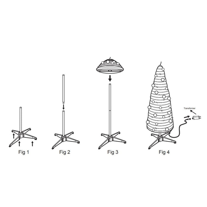 Christmas Tree Home ESPRIT White Red PVC Snowfall