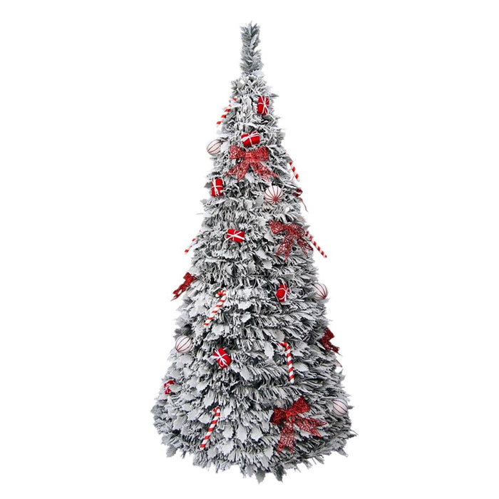 Christmas Tree Home ESPRIT White Red PVC Snowfall