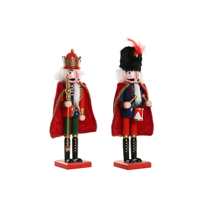 Christmas bauble Home ESPRIT Multicolour Nutcracker 20 x 20 x 38 cm (2 Units)