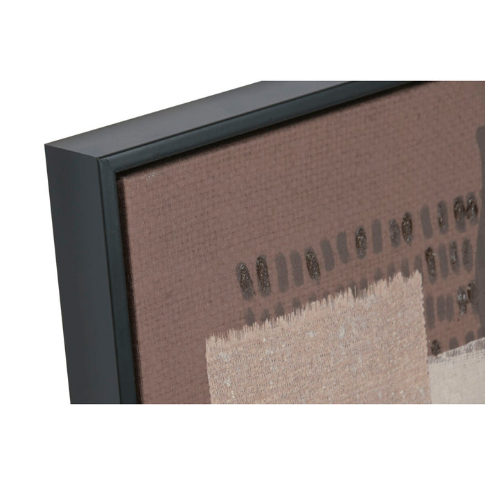 Canvas Home ESPRIT Brown Black Abstract Urban 63 x 4 x 93 cm (2 Units)