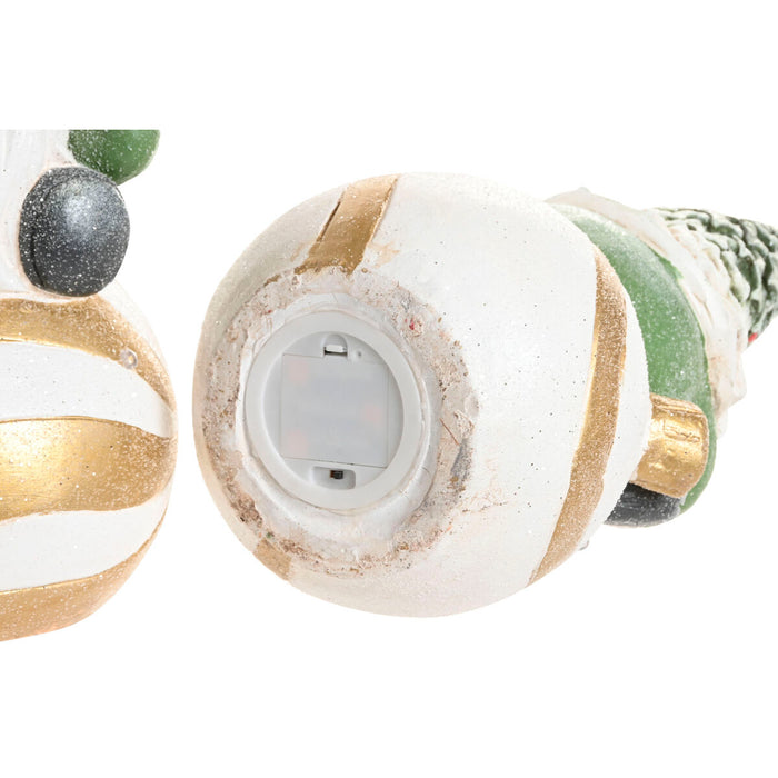 Christmas bauble Home ESPRIT White Green Golden Gnome 23 X 21,5 X 55 CM (3 Units)