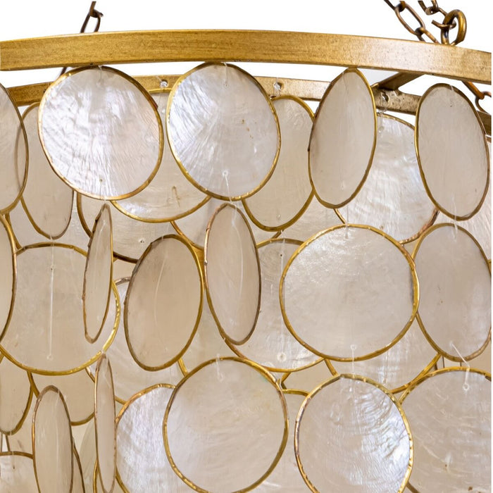 Ceiling Light Home ESPRIT Beige Golden Metal Mother of pearl 50 W 40 x 40 x 48 cm
