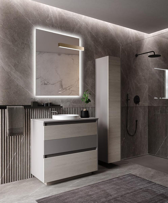 MIRROR WITH LED LIGHTING 3362 80X100