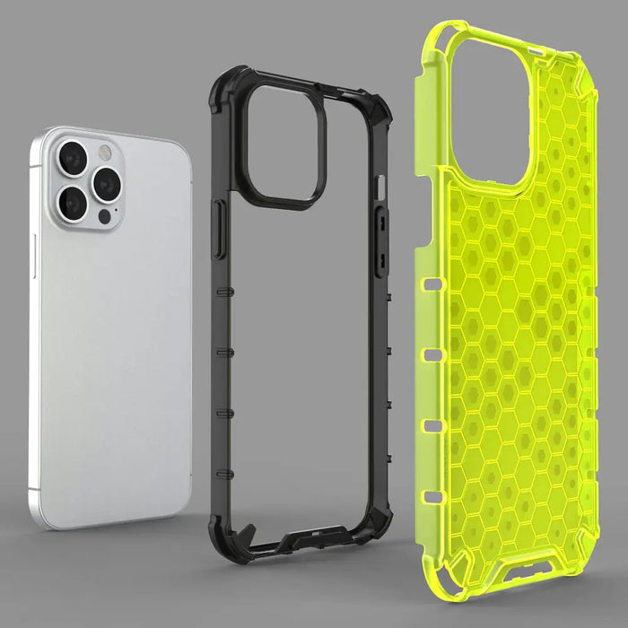 Honeycomb Case armor cover with TPU Bumper for iPhone 13 Pro Max black - Cell phone cases and covers<<<HurtelXML
