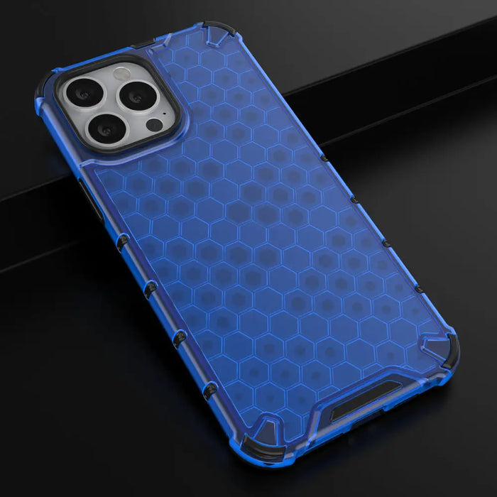 Honeycomb Case armor cover with TPU Bumper for iPhone 13 Pro Max blue - Cell phone cases and covers<<<HurtelXML
