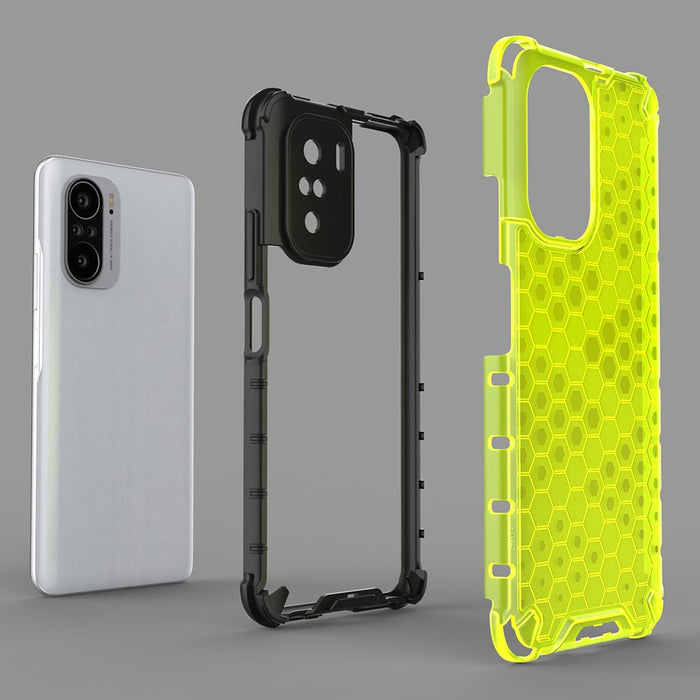 Honeycomb Case armor cover with TPU Bumper for Xiaomi Redmi K40 Pro+ / K40 Pro / K40 / Poco F3 black - Cell phone cases