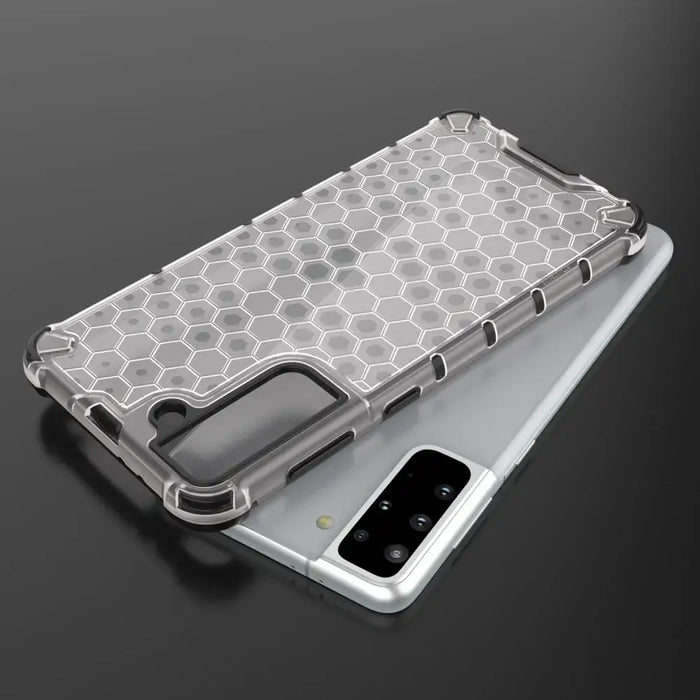 Honeycomb case armored cover with a gel frame for Samsung Galaxy S22 transparent - Cell phone cases