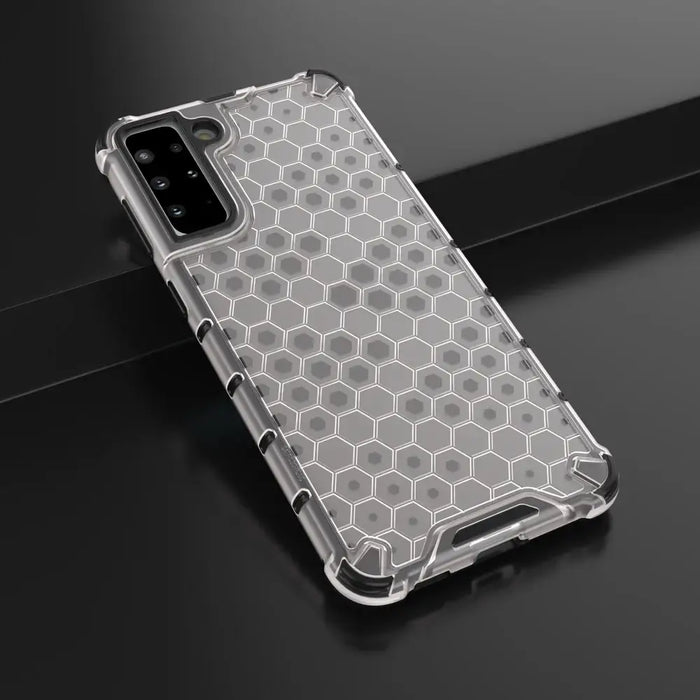 Honeycomb case armored cover with a gel frame for Samsung Galaxy S22 transparent - Cell phone cases