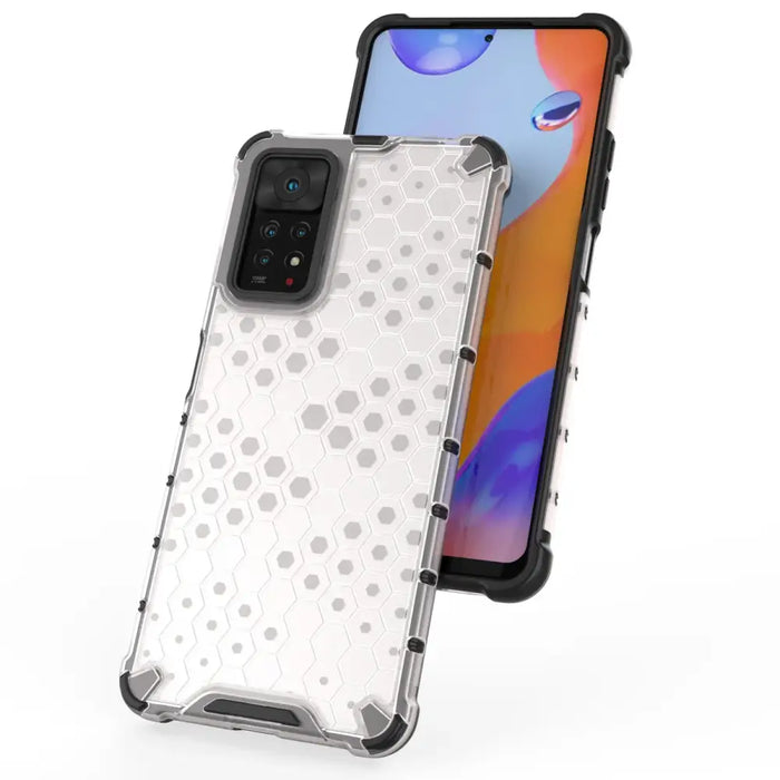 Honeycomb case armored cover with a gel frame for Xiaomi Redmi Note 11 Pro + 11 Pro black - Cell phone cases