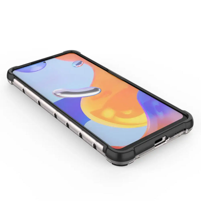 Honeycomb case armored cover with a gel frame for Xiaomi Redmi Note 11 Pro + 11 Pro black - Cell phone cases