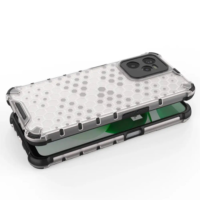 Honeycomb case armored cover with a gel frame Realme C35 transparent - Cell phone cases and covers<<<HurtelXML