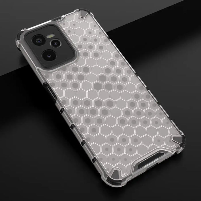 Honeycomb case armored cover with a gel frame Realme C35 transparent - Cell phone cases and covers<<<HurtelXML