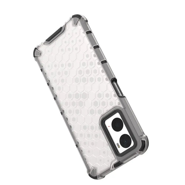 Honeycomb case armored cover with gel frame Oppo A76 / Oppo A36 / Realme 9i transparent - Cell phone cases
