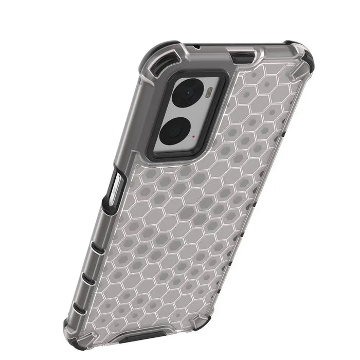 Honeycomb case armored cover with gel frame Oppo A76 / Oppo A36 / Realme 9i transparent - Cell phone cases
