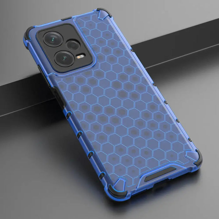 Honeycomb case for Xiaomi Redmi Note 12 Pro+ armored hybrid cover blue - Cell phone cases and covers<<<HurtelXML