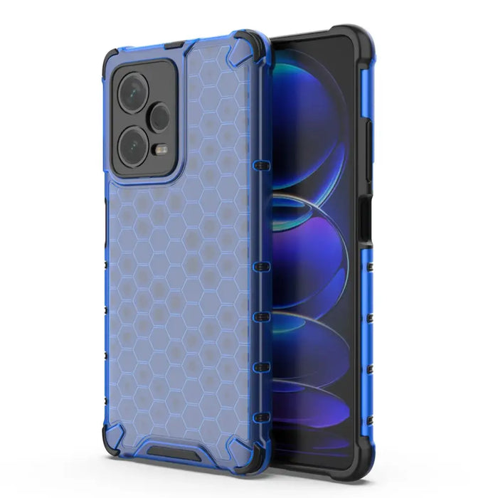 Honeycomb case for Xiaomi Redmi Note 12 Pro+ armored hybrid cover blue - Cell phone cases and covers<<<HurtelXML