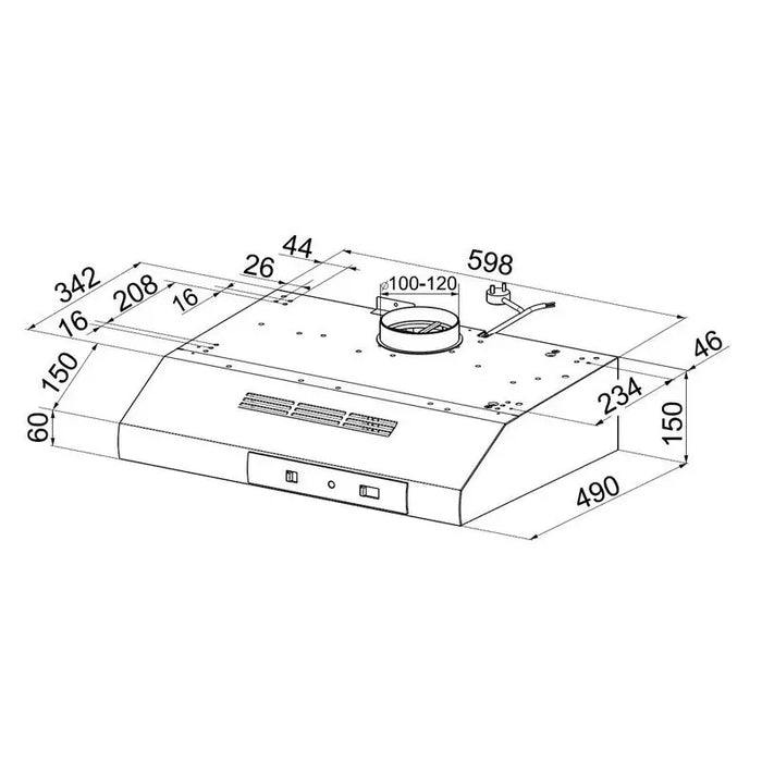 Hood DeLonghi DCH 6 W EC - Абсорбатори<<<Домакински електроуреди<<<ZoraSite