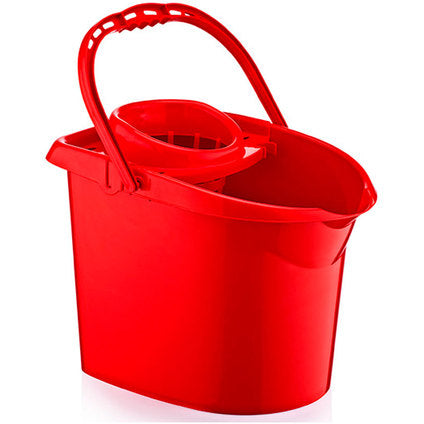 BUCKET WITH STRAINER VILLA 14L OVAL 41X31X30 CM HORECANO TE-100