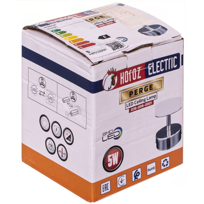 LED SPOT 1X5W 4000K CHROME HOROZ PERGE