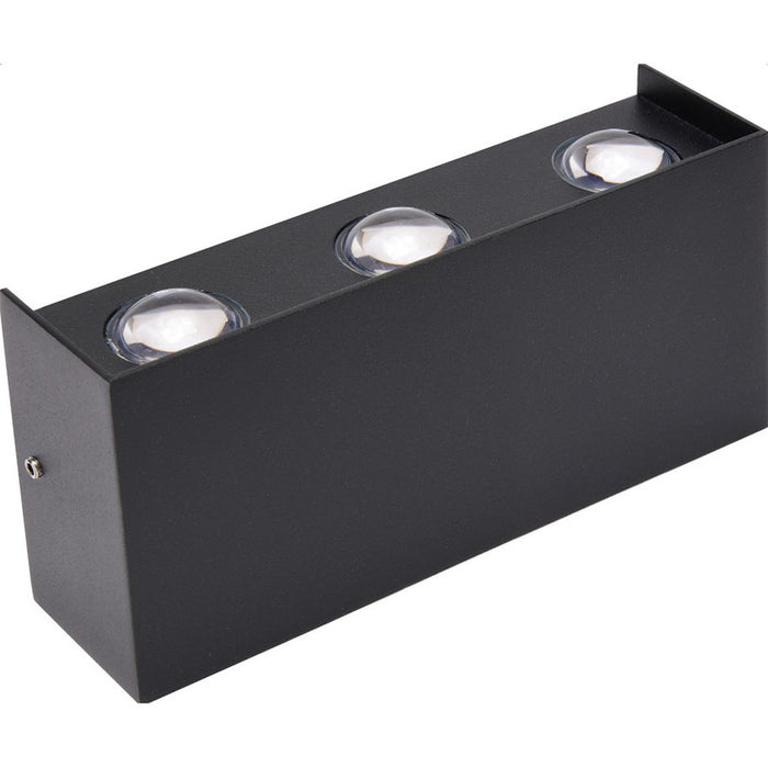 LED FACADE FIXTURE 6W 4200K BI-DIRECTIONAL BLACK HOROZ PROTON