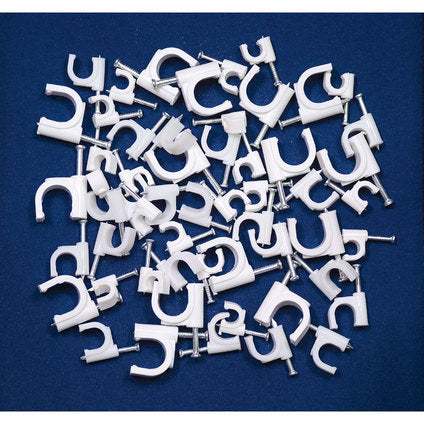 CABLE CLAMPS 6MM - 100 PCS HOROZ WITH NAILS