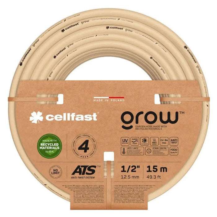HOSE 15M 1/2’’ CELLFAST GROW - Маркучи напояване<<<Напояване<<<Градина<<<Praktiker